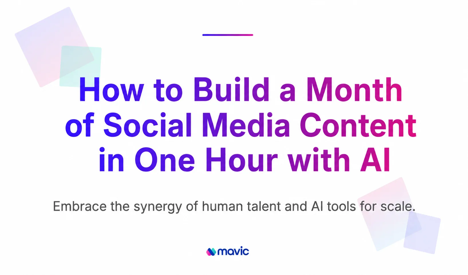 How to Build a Month of Social Media Content in One Hour with AI