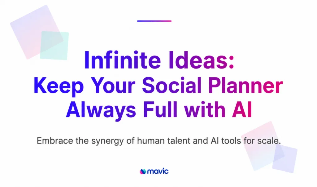 Infinite Ideas: Keep Your Social Planner Always Full with AI