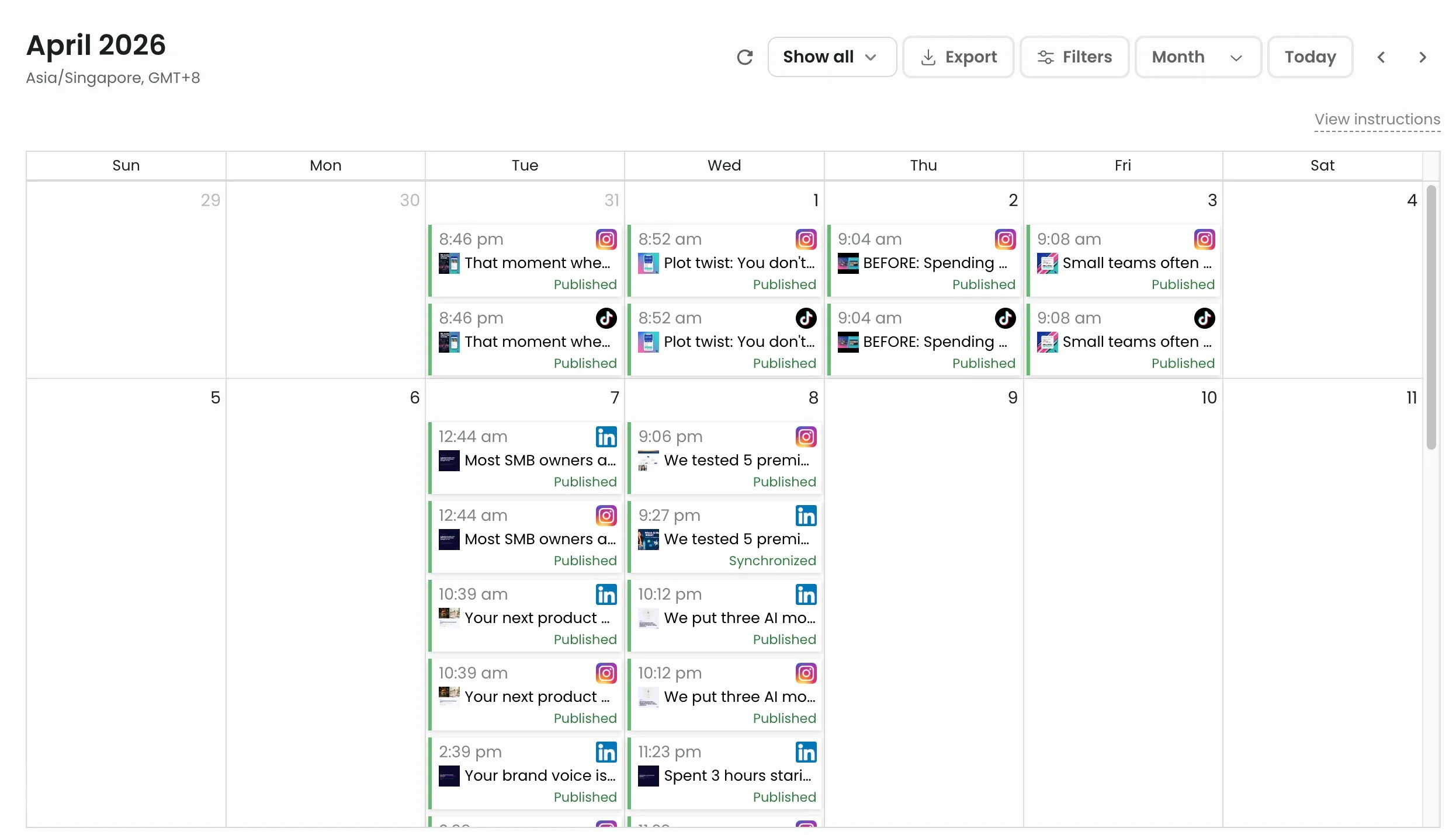 Schedule and Post to Social Channels